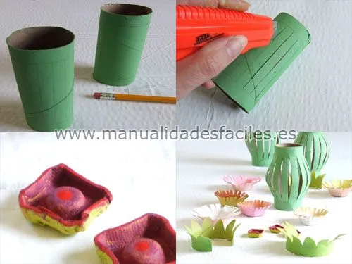 Flor de Cactus hechos con material reciclado | Manualidades faciles Flor de Cactus hechos con material reciclado | Manualidades faciles