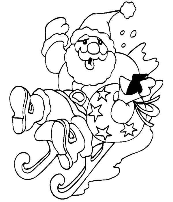 Mi Escuela Divertida: Imágenes Navideñas de Santa Claus para colorear
