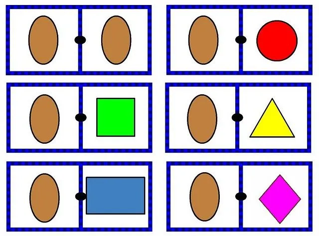 Mi Escuela Divertida: Juego de Dominó "Figuras Geométricas"