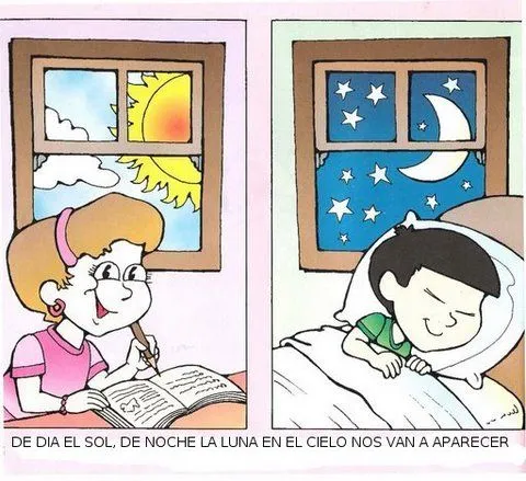 Mi Escuela Divertida: Láminas para Trabajar el Día y la Noche Mi Escuela Divertida: Láminas para Trabajar el Día y la Noche