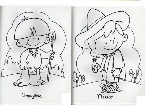 Mi Escuela Divertida: Niños de diferentes Países para colorear Mi Escuela Divertida: Niños de diferentes Países para colorear
