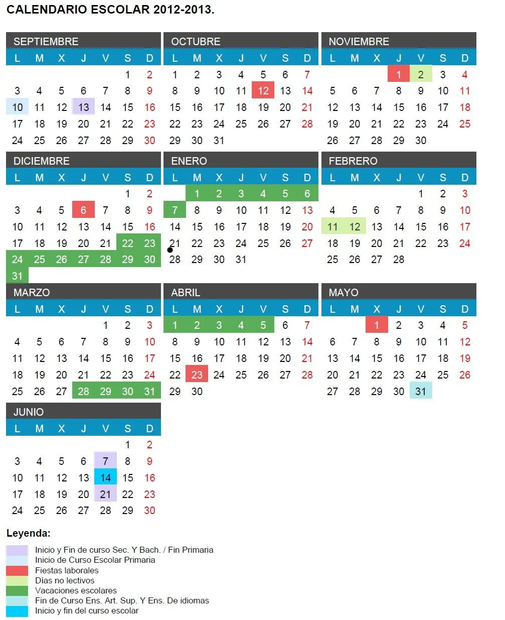 ESCUELA MUNICIPAL DE MÚSICA "Tierra de Campos": CALENDARIO ESCOLAR ...
