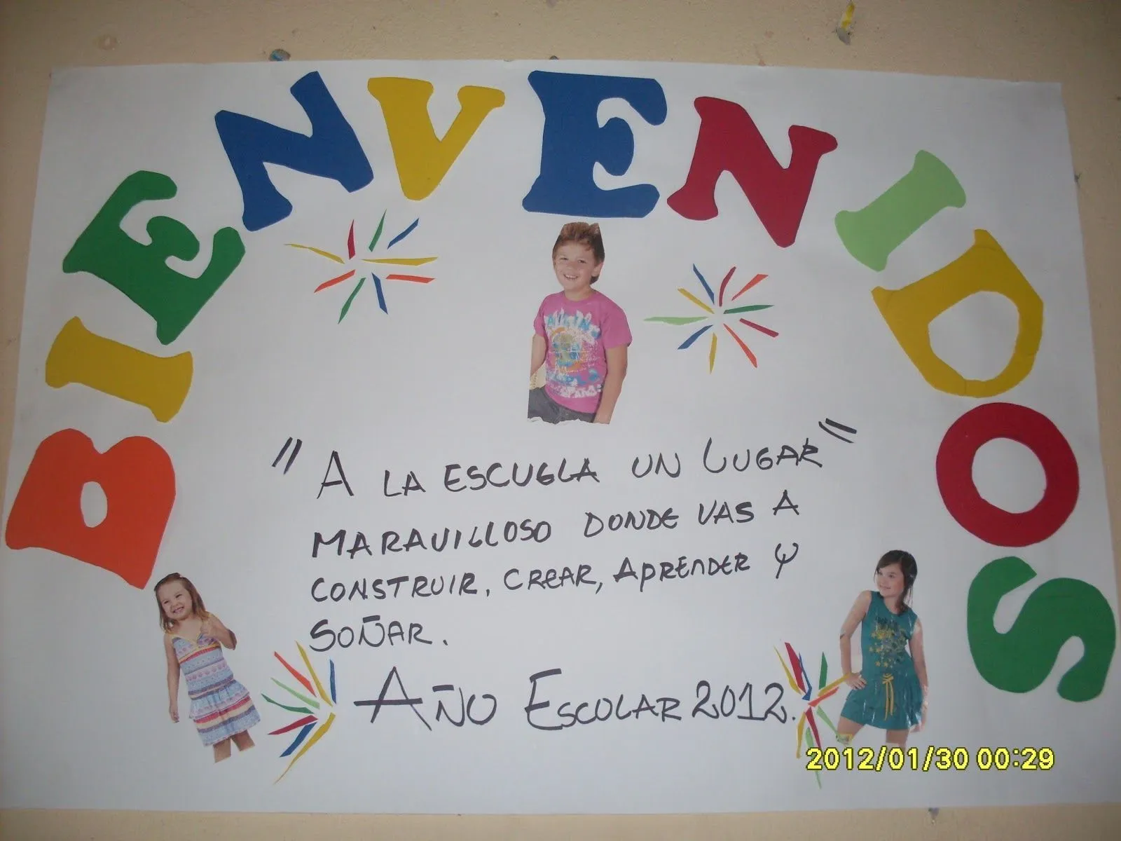 Escuela Rural Kilometro 6: Carteleras de bienvenida año escolar 2012