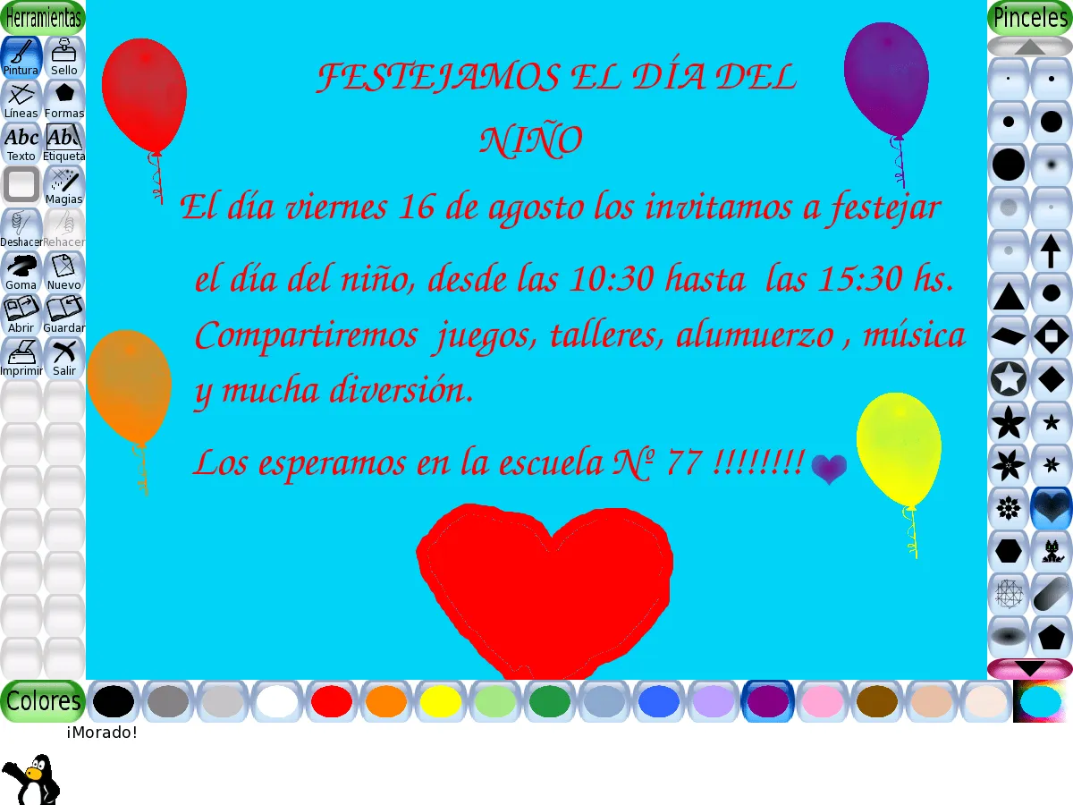 ESCUELA RURAL Nº 77: Invitación para el día del niño ESCUELA RURAL Nº 77: Invitación para el día del niño