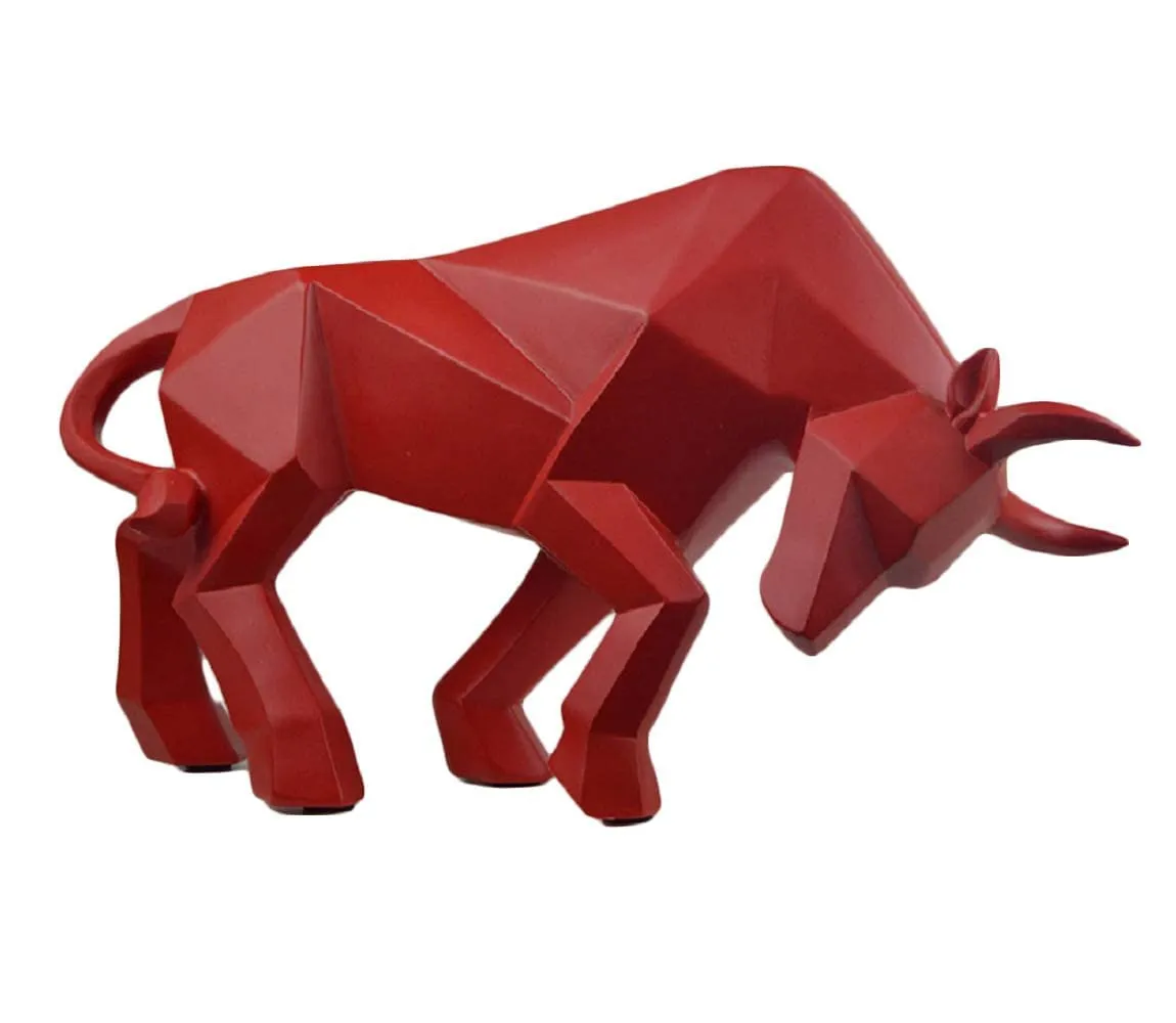 Esculturas abstractas para decoración del hogar, figuras geométricas de  animales, estatuas de superficie (toro rojo) : Amazon.com.mx: Hogar y Cocina