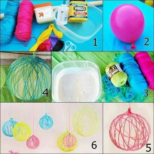 Como hacer esferas de estambre - Imagui