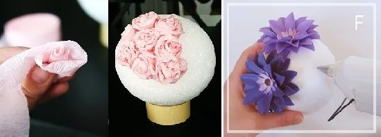 Esferas de flores papel - LaCelebracion.com