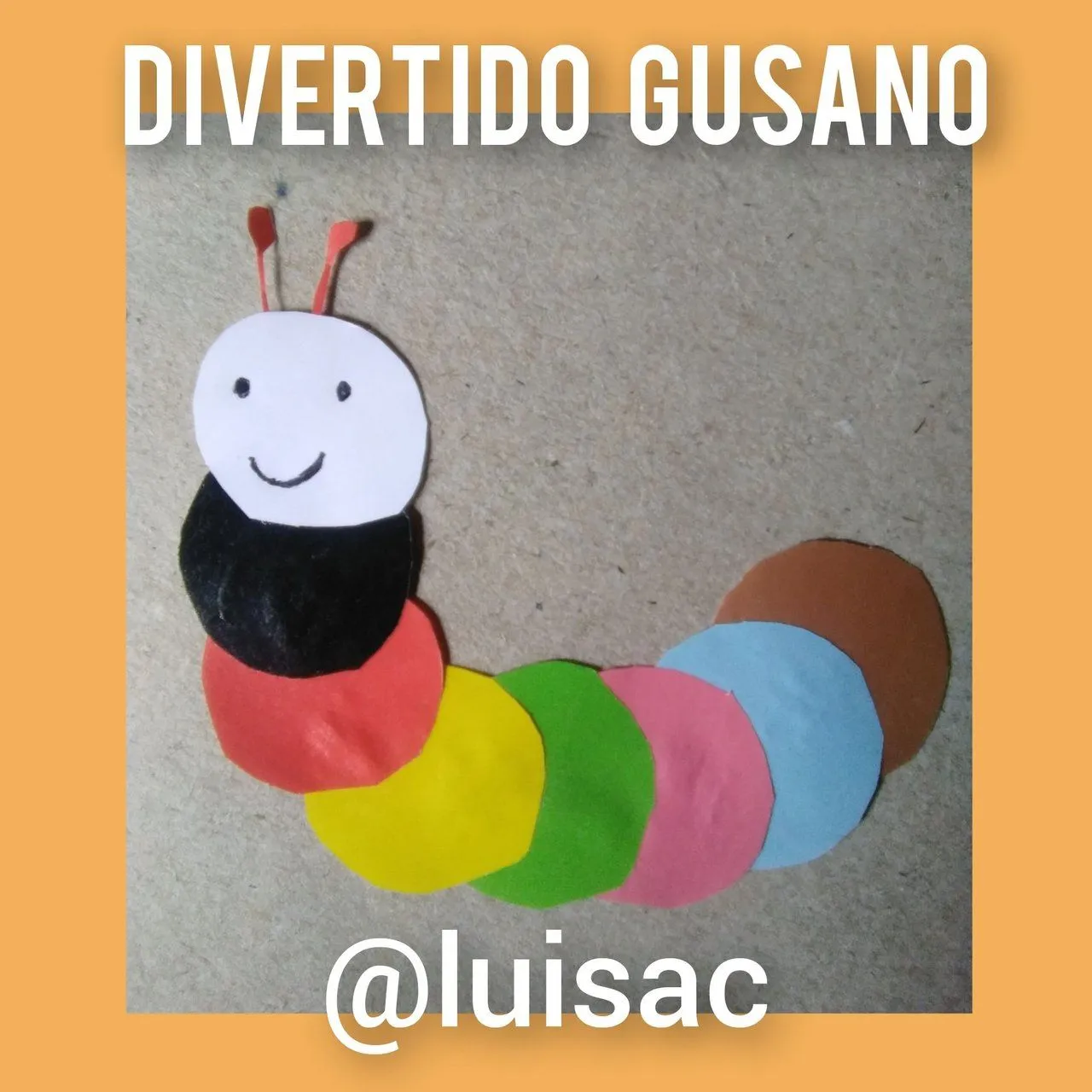 Esp-Eng) divertido gusano hecho de papel lustrillo. | PeakD