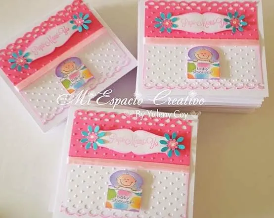 MEC (Mi Espacio Creativo): 470.- Tarjetas Baby Shower Veronica