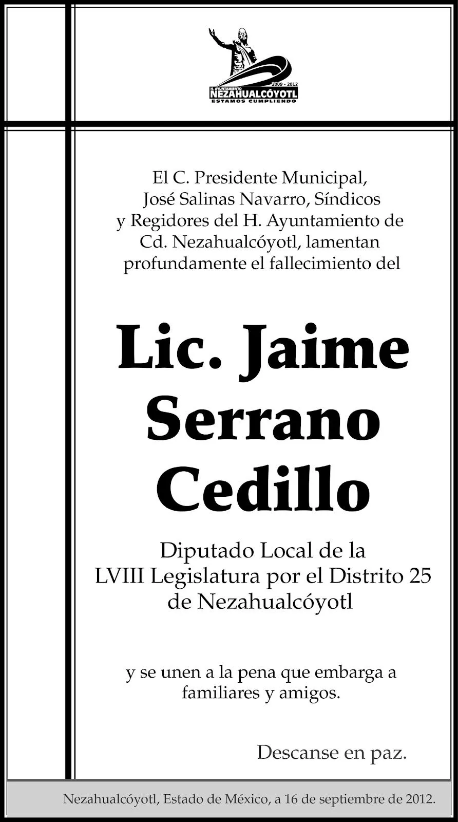 espacios de cultura: Esquelas
