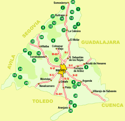 Espacios Naturales de la Comunidad de Madrid Espacios Naturales de la Comunidad de Madrid