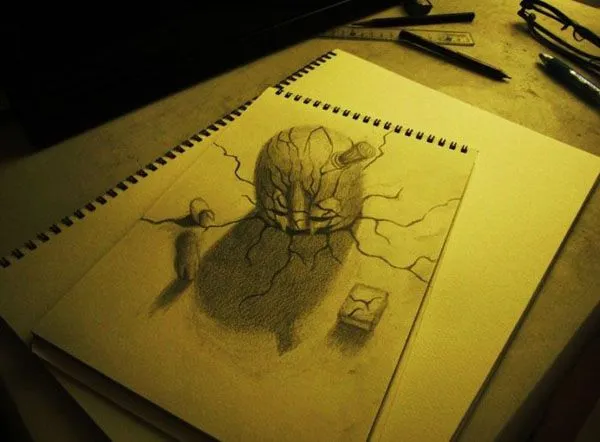 Como hacer dibujos en 3D faciles paso a paso - Imagui