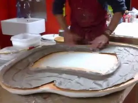 Como hacer un espejo de cartón piedra - papel maché - YouTube