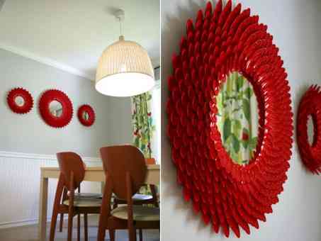 Espejo decorado con cucharas - Video Decoración
