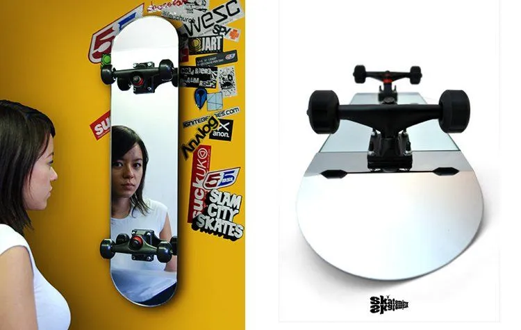 Espejo Skateboard. Ideas para regalar.