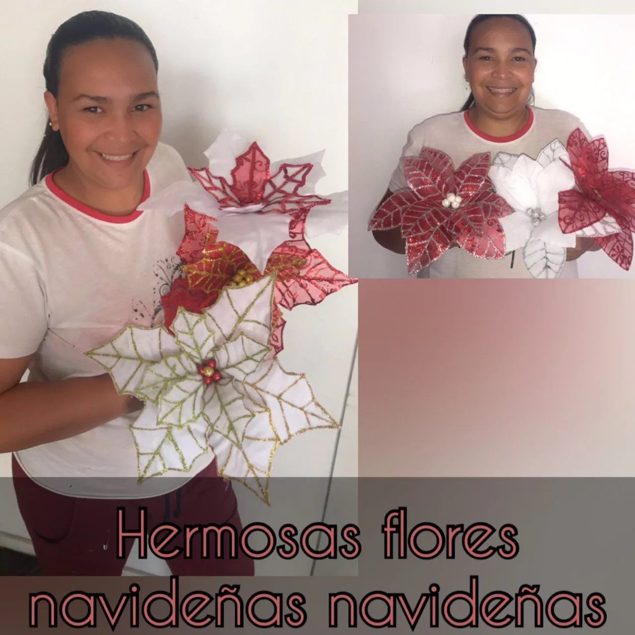 ESP/ENG) HERMOSAS FLORES NAVIDEÑAS HECHAS CON TELA /BEAUTIFUL CHRISTMAS FLOWERS MADE WITH FABRIC | PeakD ESP/ENG) HERMOSAS FLORES NAVIDEÑAS HECHAS CON TELA /BEAUTIFUL CHRISTMAS FLOWERS MADE WITH FABRIC | PeakD