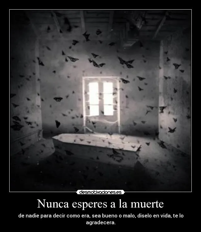 Nunca esperes a la muerte | Desmotivaciones Nunca esperes a la muerte | Desmotivaciones