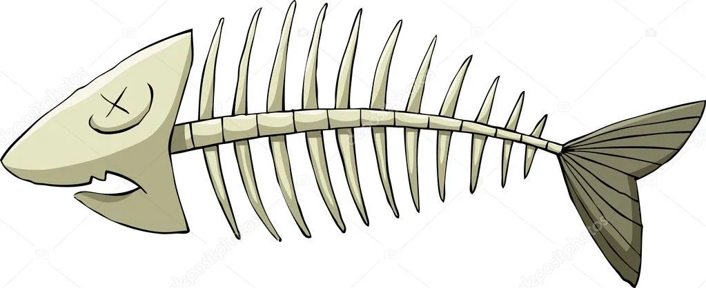 Espina de pescado — Vector stock © dedMazay #7614722