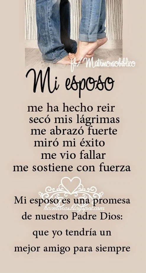 Mi esposo es una promesa de nuestro Padre Dios | Imágenes con frases Mi esposo es una promesa de nuestro Padre Dios | Imágenes con frases