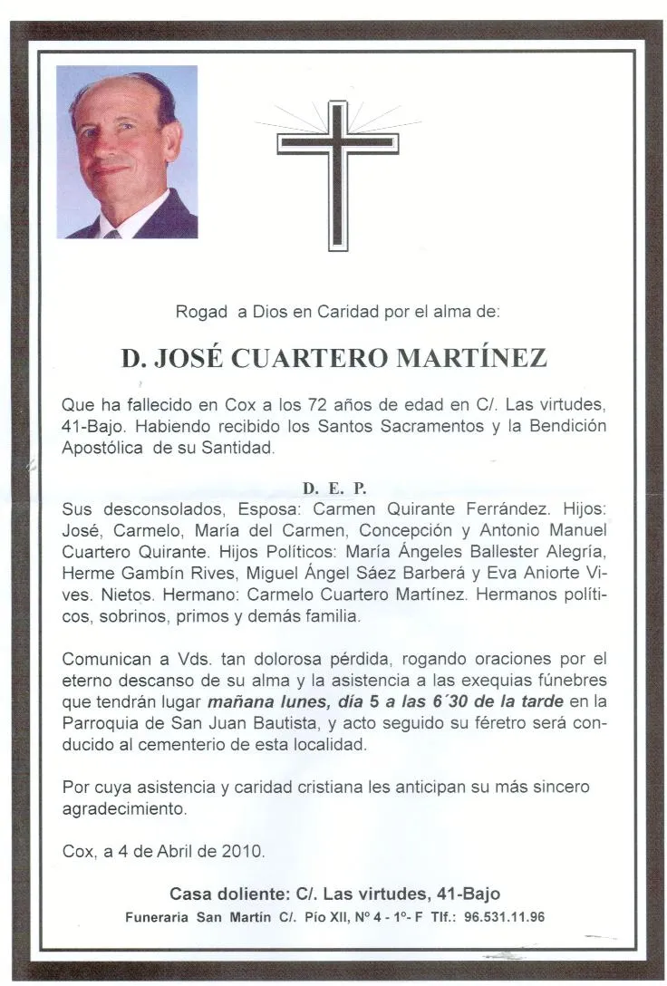 Oraciones para difuntos para esquelas - Imagui