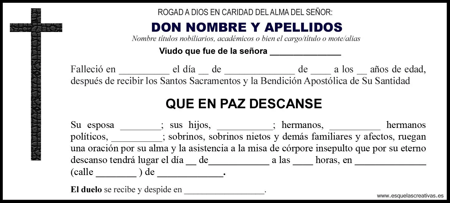ESQUELAS CREATIVAS: Venta y publicación de Esquelas de Defunción ESQUELAS CREATIVAS: Venta y publicación de Esquelas de Defunción