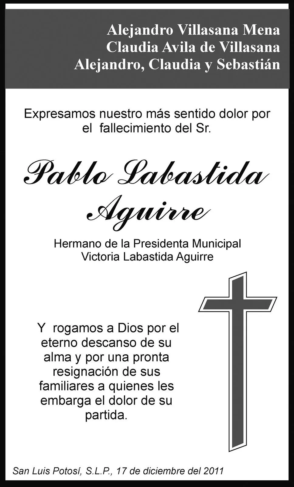 Esquelas Pablo Labastida | Antonio Palomares Esquelas Pablo Labastida | Antonio Palomares
