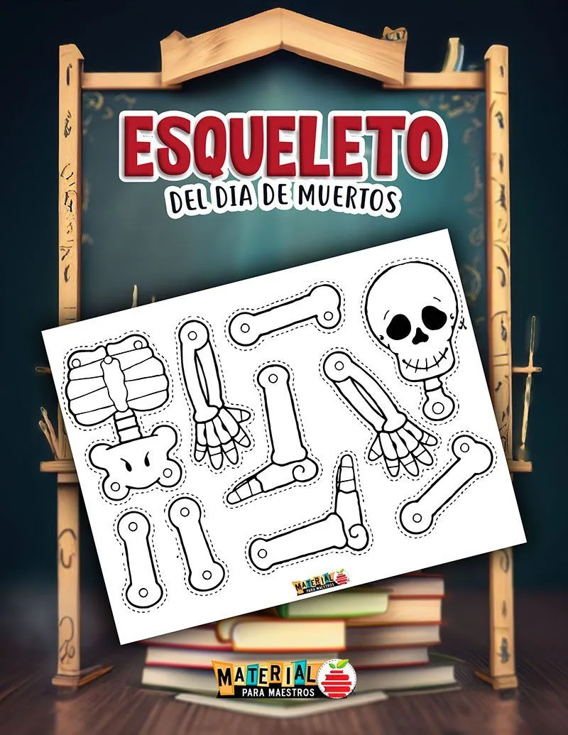 Esqueleto para armar | Día de muertos - Material para Maestros Esqueleto para armar | Día de muertos - Material para Maestros