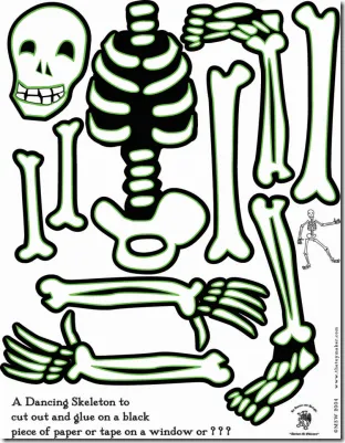 Esqueleto danzante para recortar día muertos - Jugar y Colorear Esqueleto danzante para recortar día muertos - Jugar y Colorear