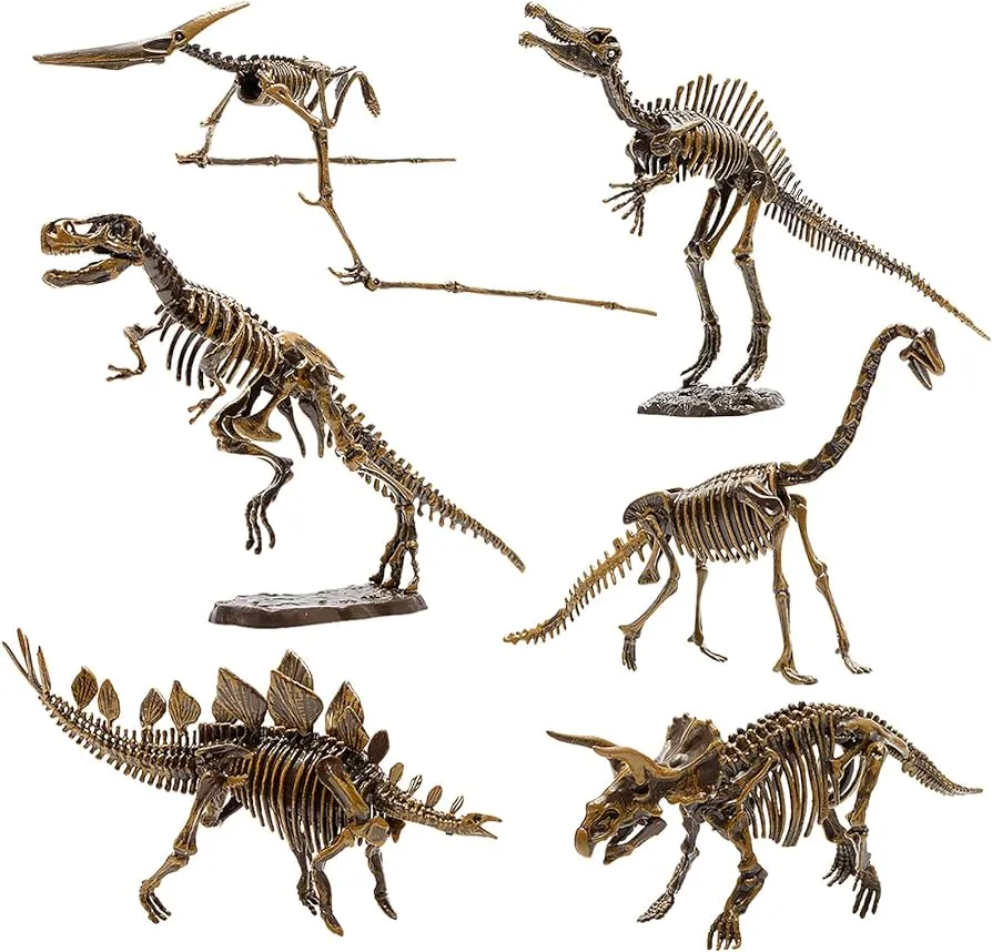 6 esqueletos de dinosaurio, juguetes de dinosaurio de montaje para niños y niñas, modelo de dinosaurio de rompecabezas 3D para niños a partir de 6 años, regalo de dinosaurio, regalo de festival, 6 esqueletos de dinosaurio, juguetes de dinosaurio de montaje para niños y niñas, modelo de dinosaurio de rompecabezas 3D para niños a partir de 6 años, regalo de dinosaurio, regalo de festival,