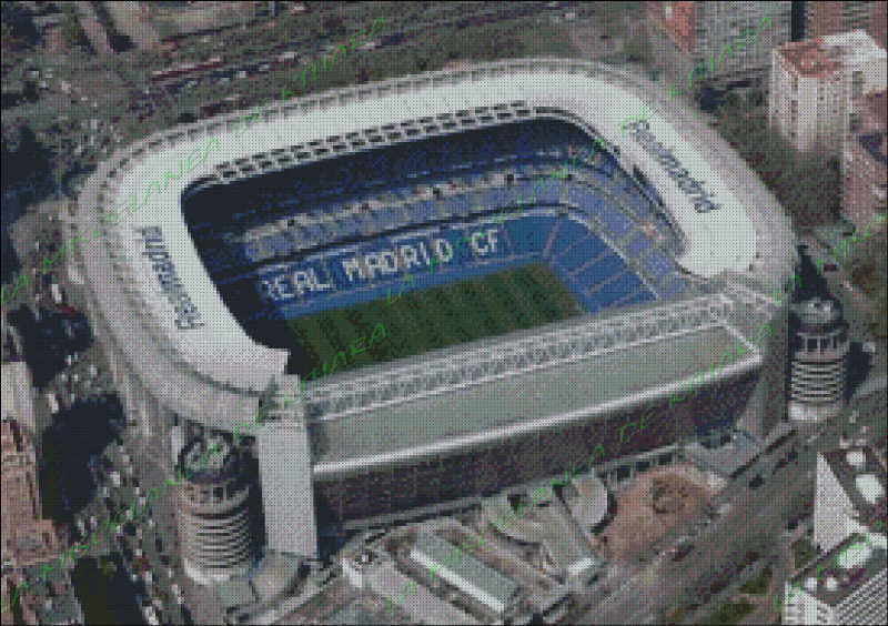 ESQUEMA PARA PUNTO DE CRUZ, ESTADIO SANTIAGO BERNABEU | eBay