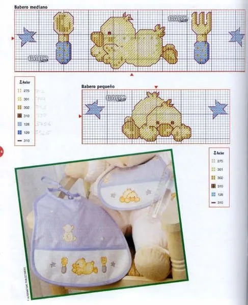 Patrones de punto de cruz para baberos pequeños - Imagui Patrones de punto de cruz para baberos pequeños - Imagui
