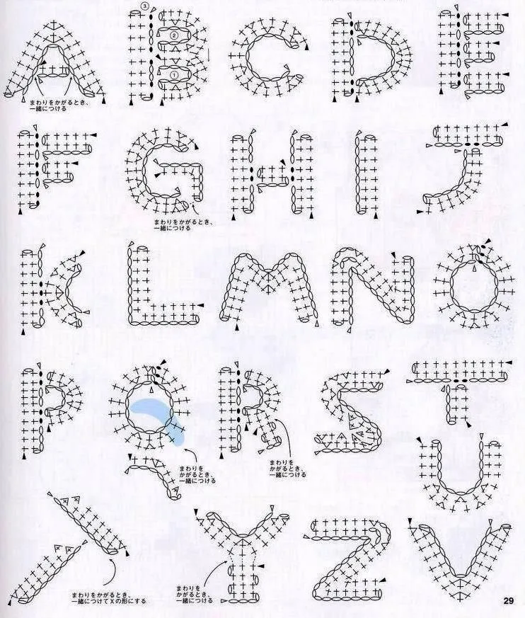 Solo esquemas y diseños de crochet: ABECEDARIO TEJIDO | Crochet ...