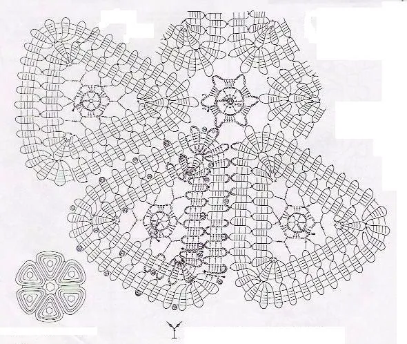Solo esquemas y diseños de crochet: MANTEL REDONDO ENCAJE DE BRUJAS