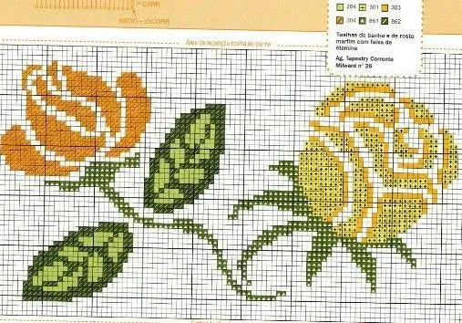 Esquemas de Flores en punto de cruz | Tu Punto de Cruz Esquemas de Flores en punto de cruz | Tu Punto de Cruz