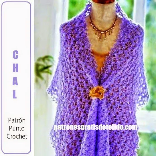 Esquemas ganchillo de chal rectangular delicado | crochet ... Esquemas ganchillo de chal rectangular delicado | crochet ...