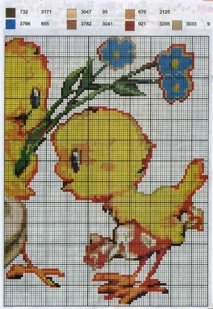 Esquemas pollitos punto de cruz - Imagui Esquemas pollitos punto de cruz - Imagui