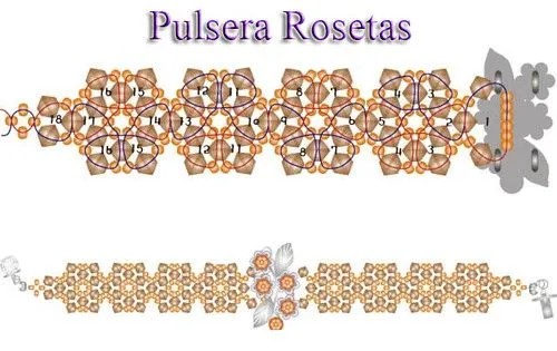 Esquemas de pulseras de abalorios - Imagui