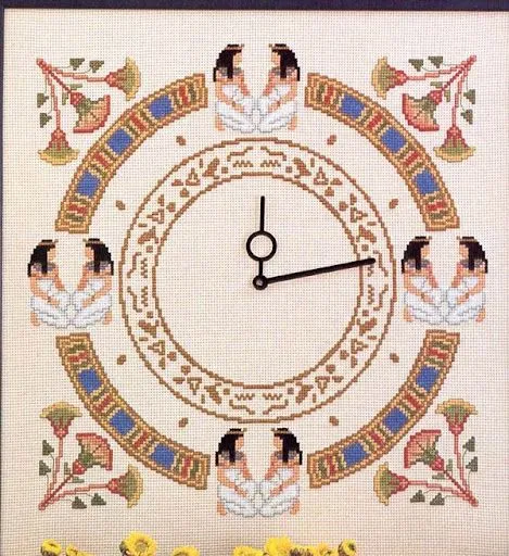Punto de cruz: reloj
