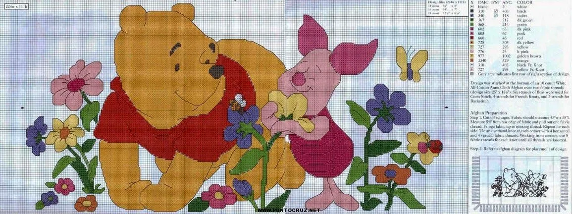 Esquemas Winnie the pooh en punto de cruz
