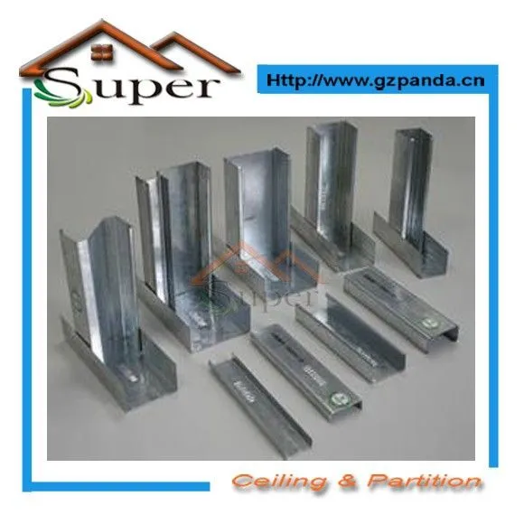 Estable Suspened techo galvanizado de yeso Metal perfiles para ...