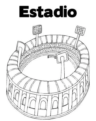 Estadio para colorear - Imagui