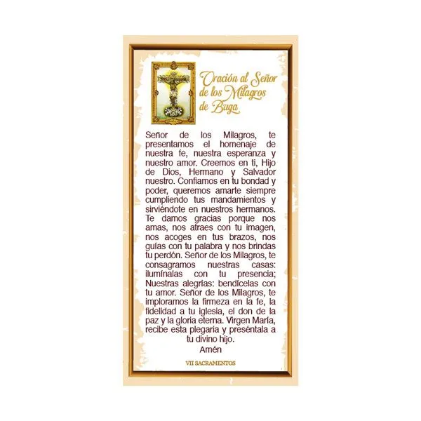 ESTAMPA ORACIÓN AL SEÑOR DE LOS MILAGROS DE BUGA X 10 UNID 17001 | VII SACRAMENTOS ESTAMPA ORACIÓN AL SEÑOR DE LOS MILAGROS DE BUGA X 10 UNID 17001 | VII SACRAMENTOS