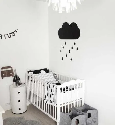 Estampados gráficos en blanco y negro para decorar el dormitorio ...