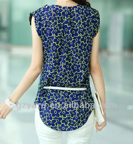 Nuevo estilo de sin mangas de la impresión Floral de la gasa de la ...