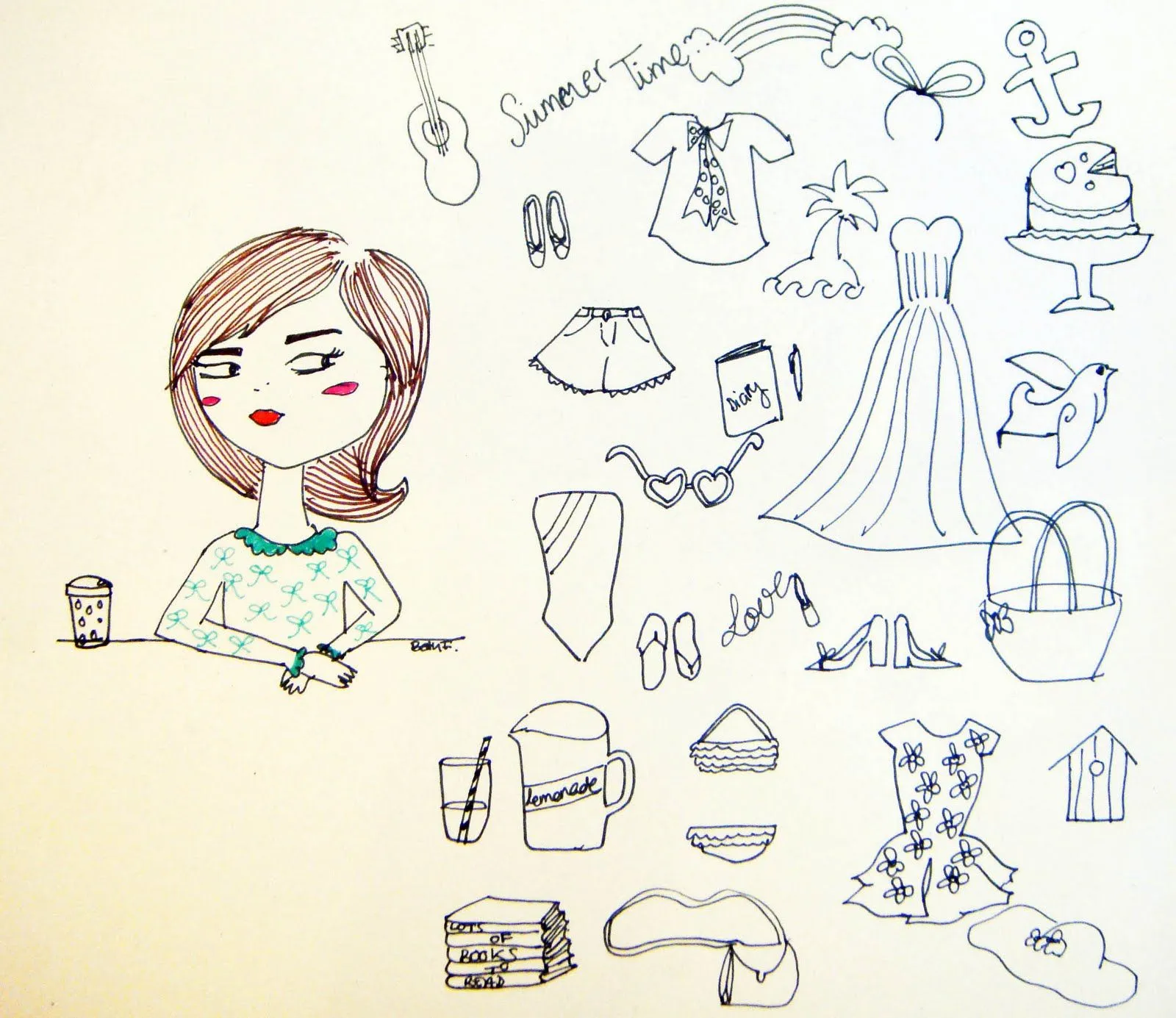 ... de estilo retro chanclas gafas de corazon vestidos vaporosos hotpants