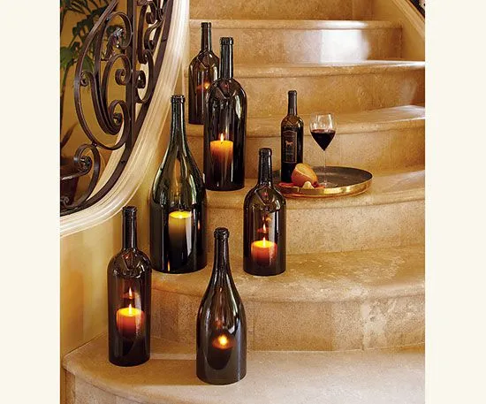 ESTILO RUSTICO: VELAS Y BOTELLAS PARA ILUMINAR EXTERIORES RUSTICOS ESTILO RUSTICO: VELAS Y BOTELLAS PARA ILUMINAR EXTERIORES RUSTICOS