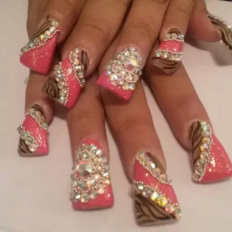 Estilo Sinaloa/Buchona's Nails on Pinterest | Sinaloa Nails, Bling ...