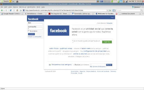 Estrafalarius — Facebook en Español (extensión de Firefox)