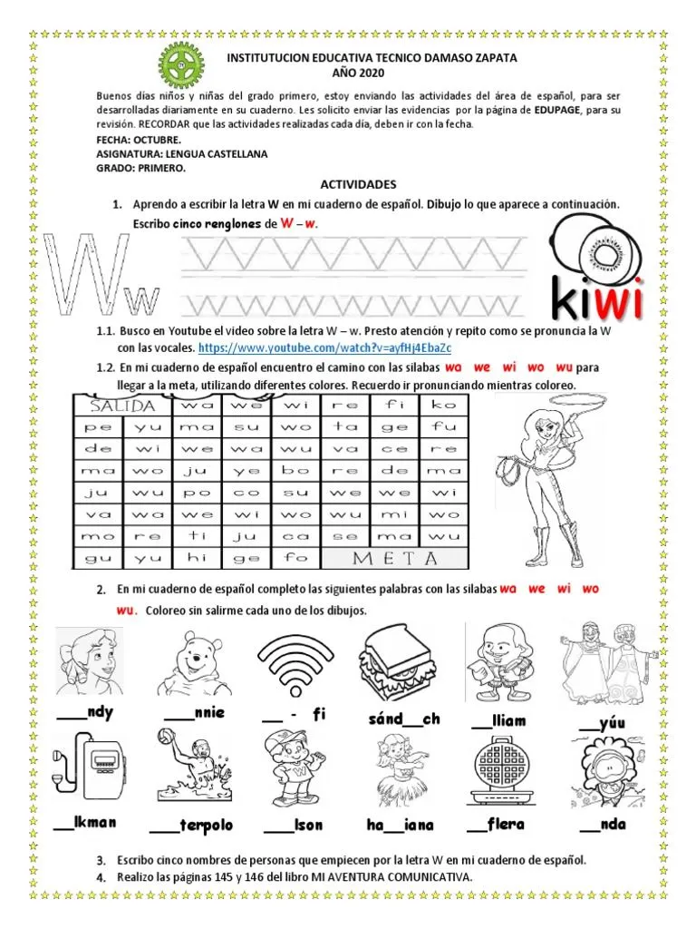 Estrategia Español Letra W | PDF | Idiomas