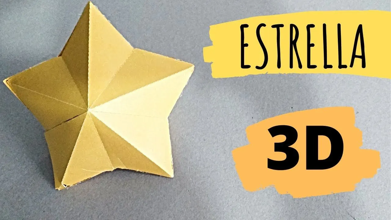COMO HACER UNA ESTRELLA 3D, FACIL | 3D STAR. DIY - YouTube COMO HACER UNA ESTRELLA 3D, FACIL | 3D STAR. DIY - YouTube